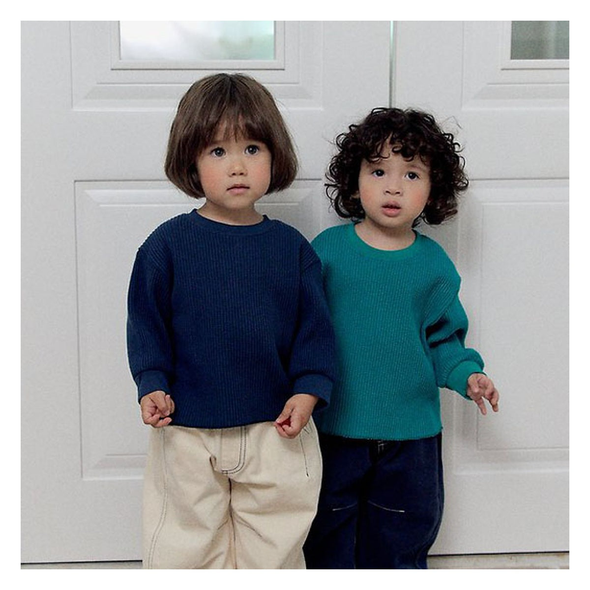 PALETTE BEIGE 裏起毛ワッフルTシャツ