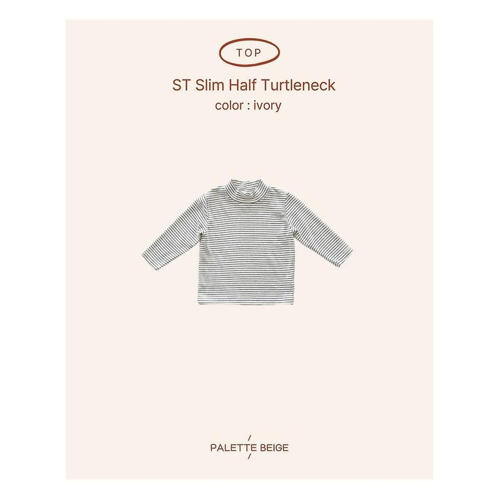 PALETTE BEIGE スリムハーフタートルネック