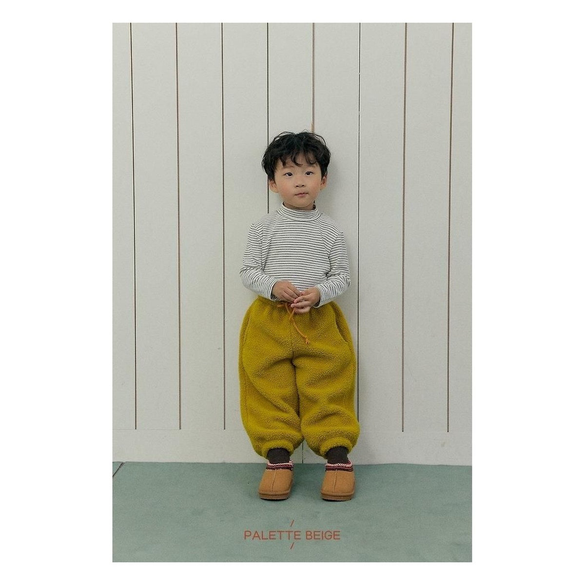 PALETTE BEIGE スリムハーフタートルネック