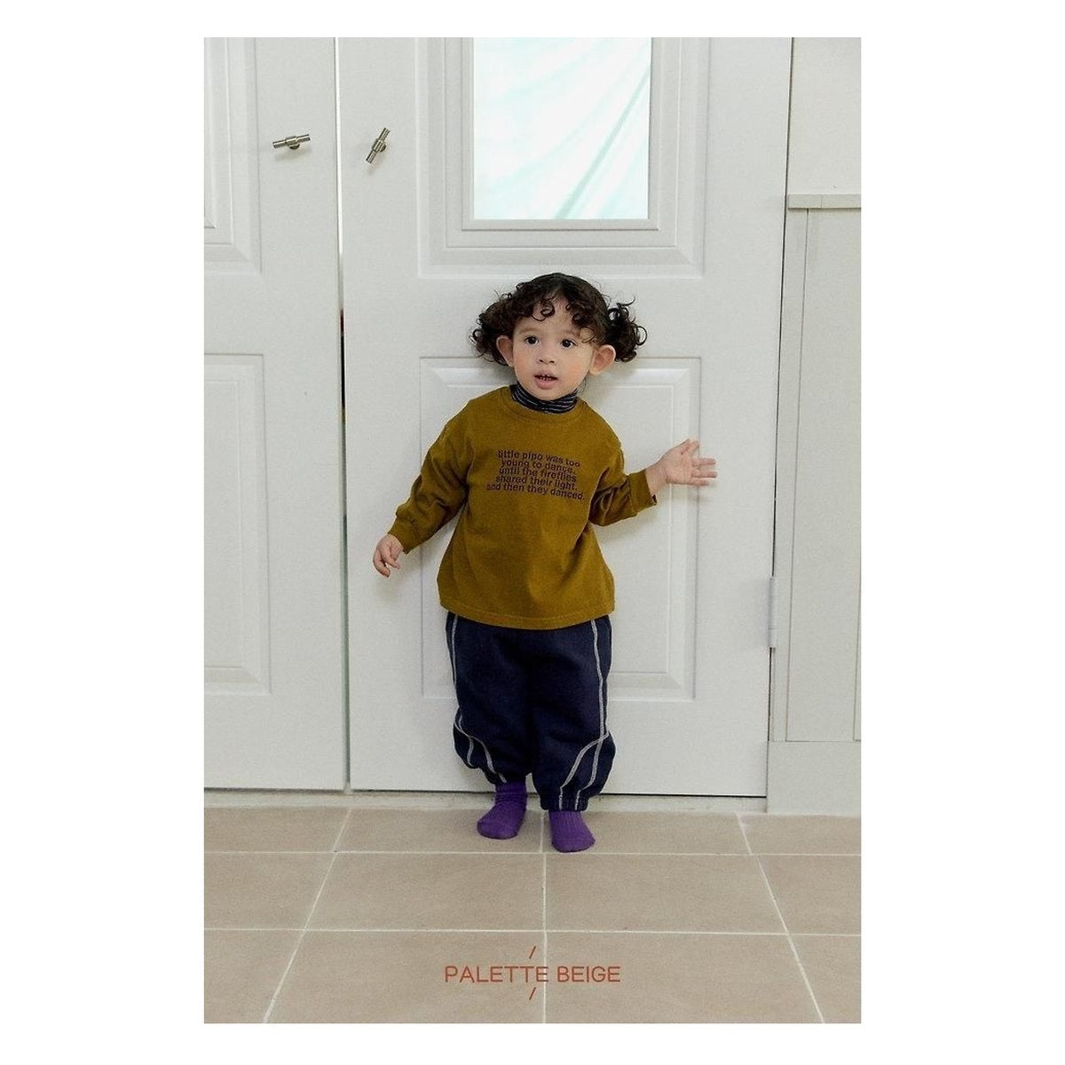 PALETTE BEIGE レタリングピーチTシャツ