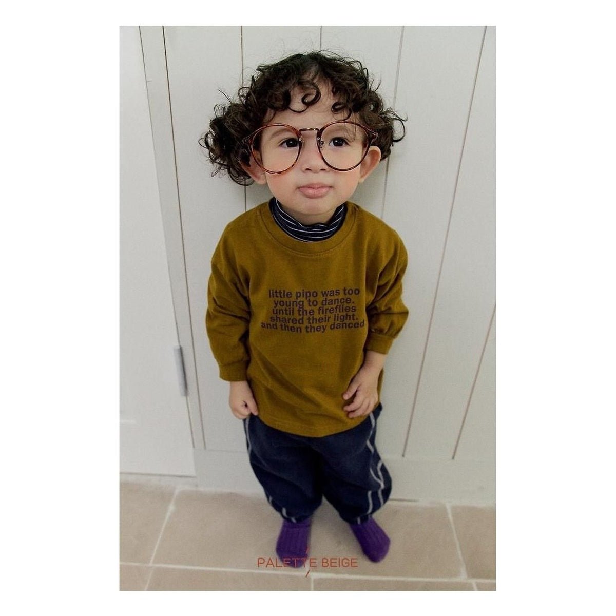 PALETTE BEIGE レタリングピーチTシャツ