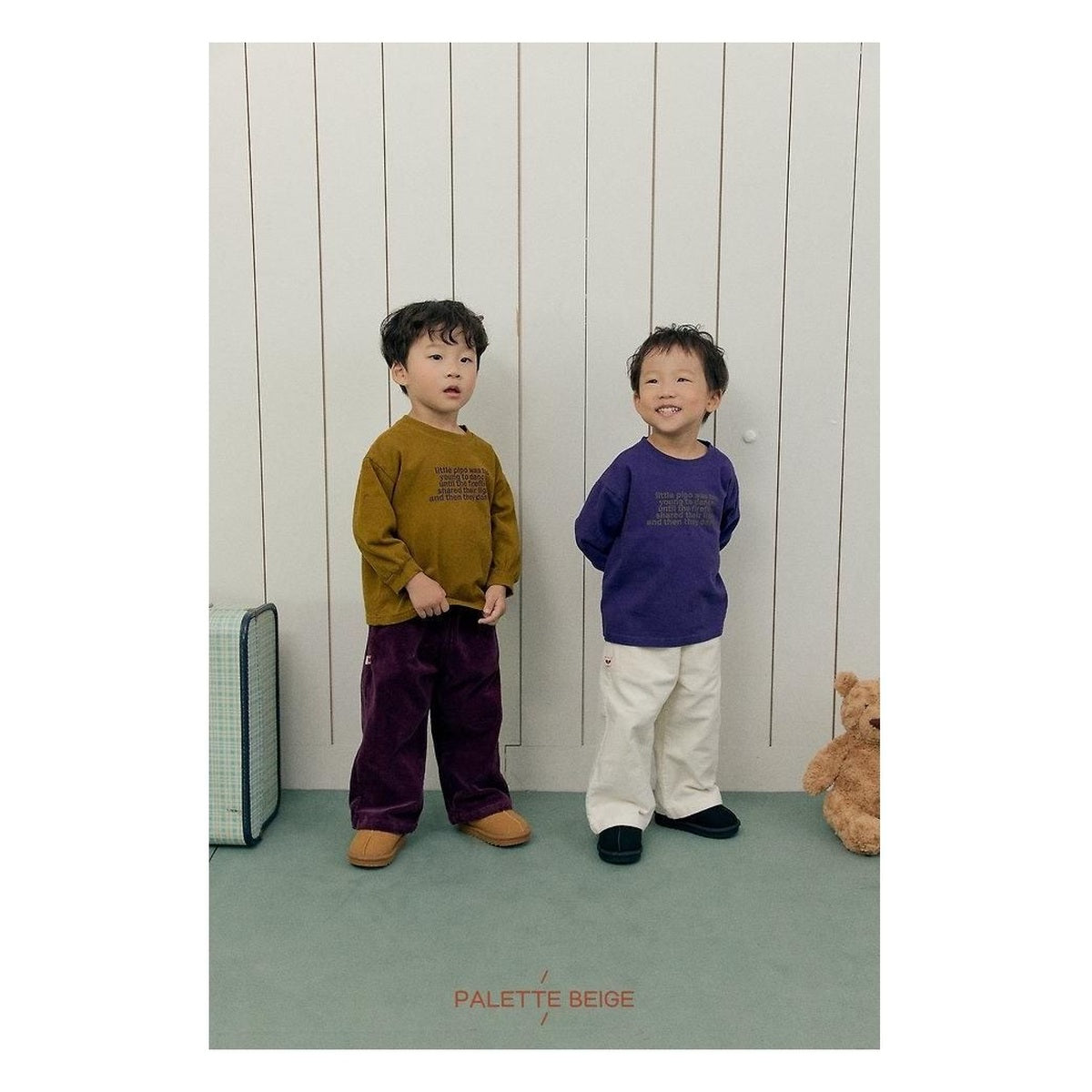PALETTE BEIGE レタリングピーチTシャツ