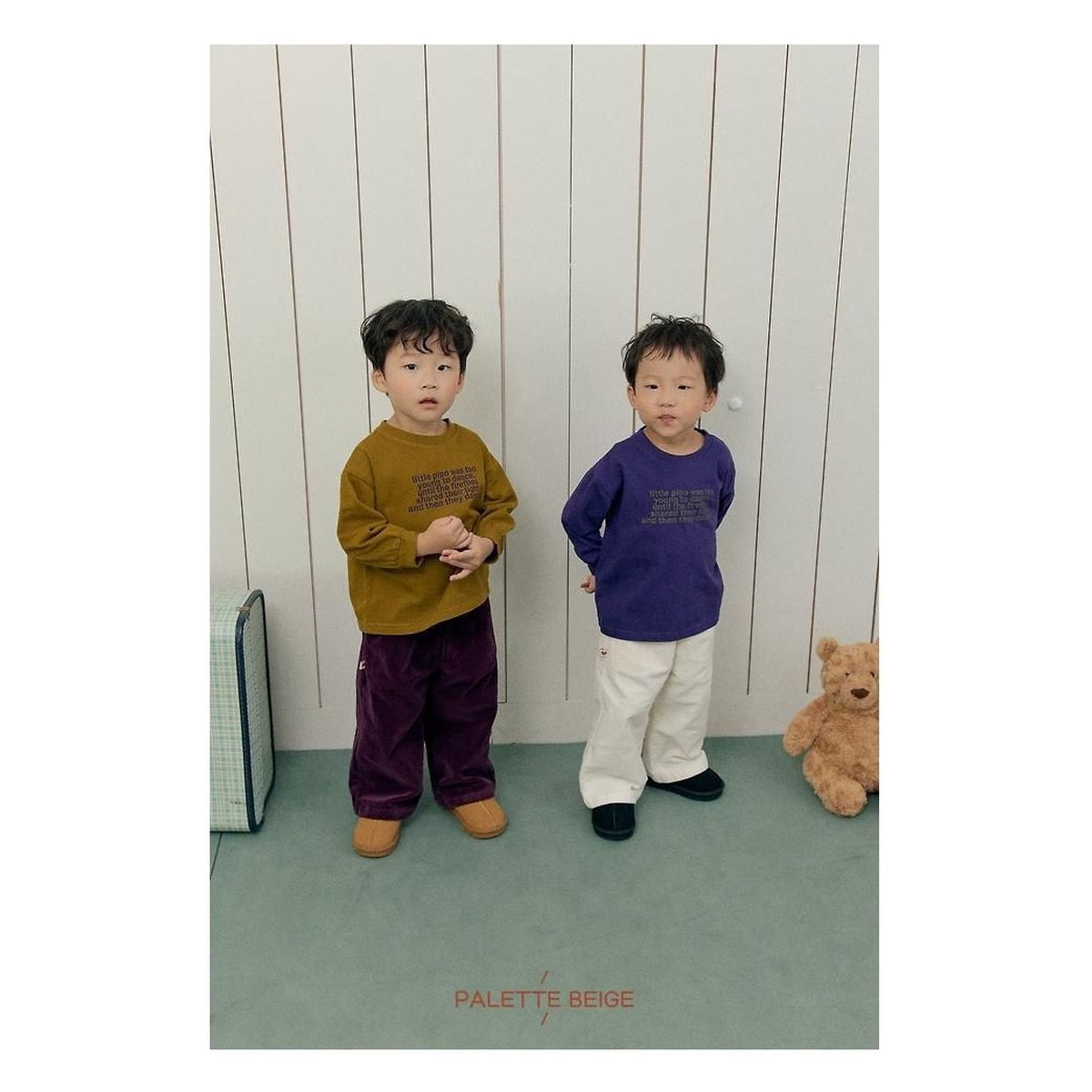 PALETTE BEIGE レタリングピーチTシャツ
