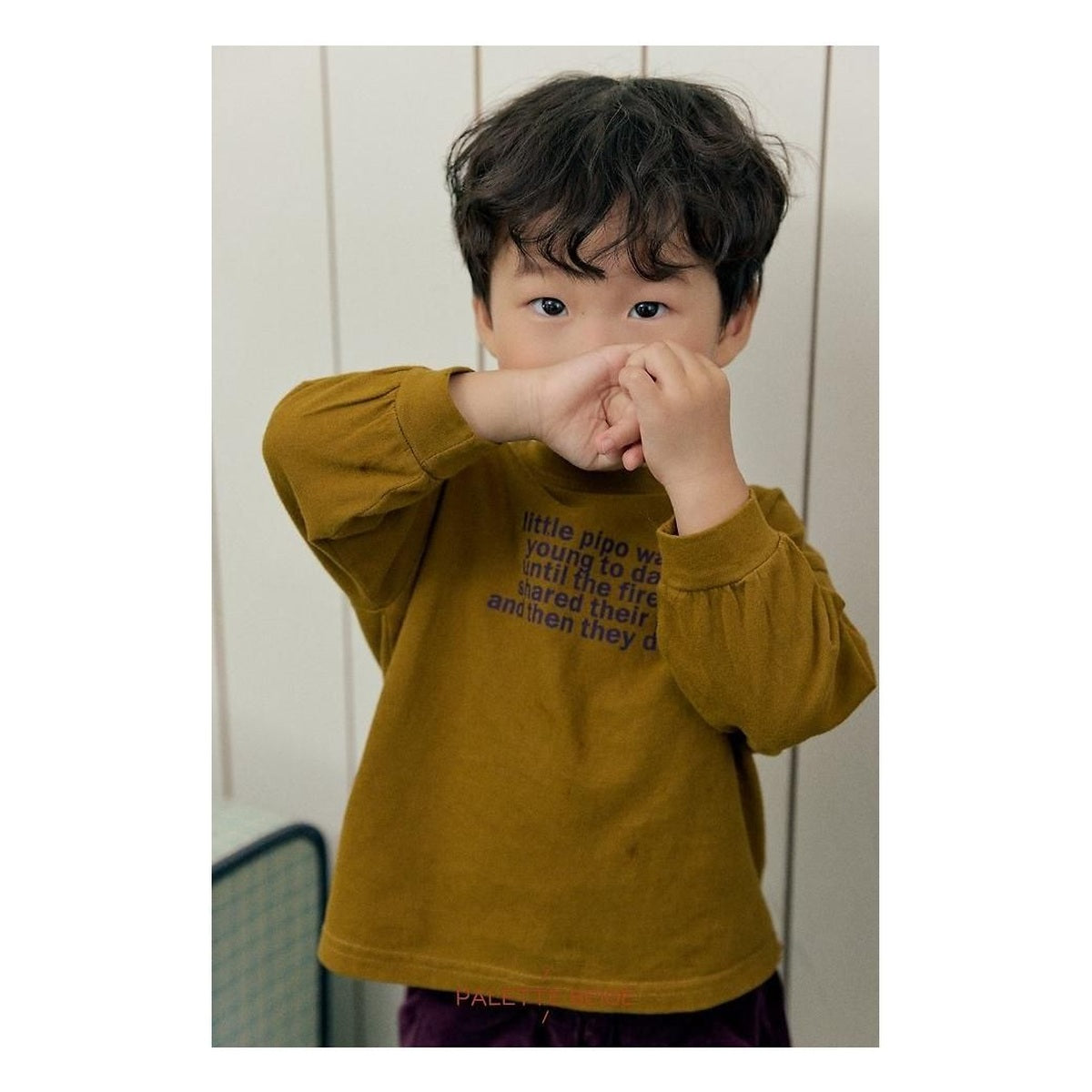 PALETTE BEIGE レタリングピーチTシャツ