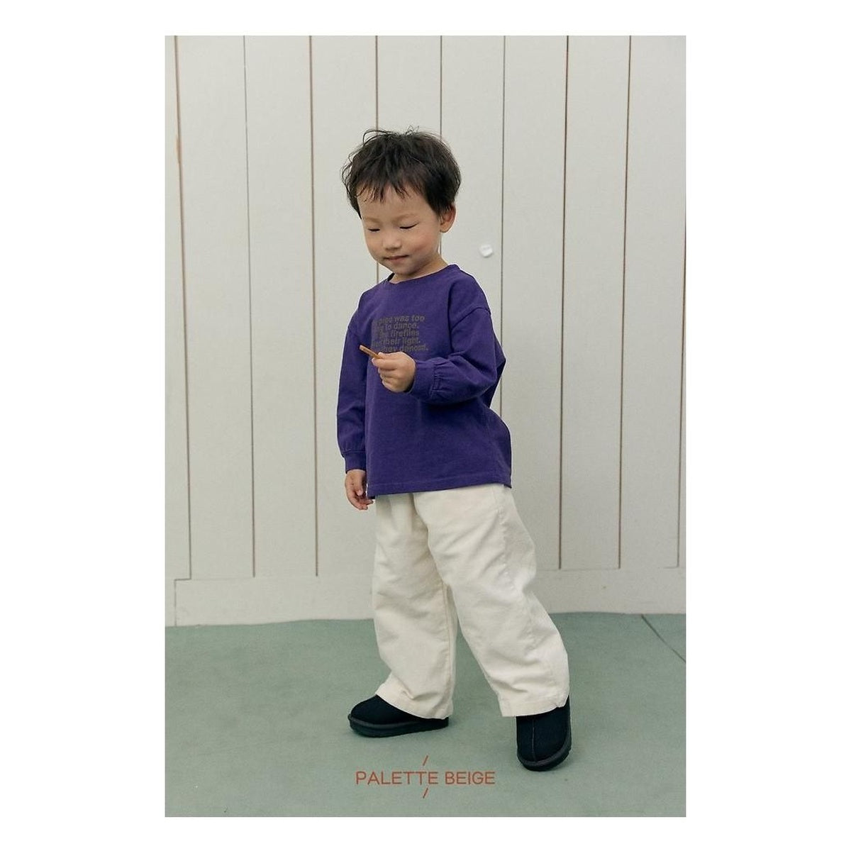 PALETTE BEIGE レタリングピーチTシャツ