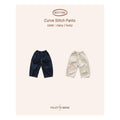 PALETTE BEIGE カーブステッチパンツ