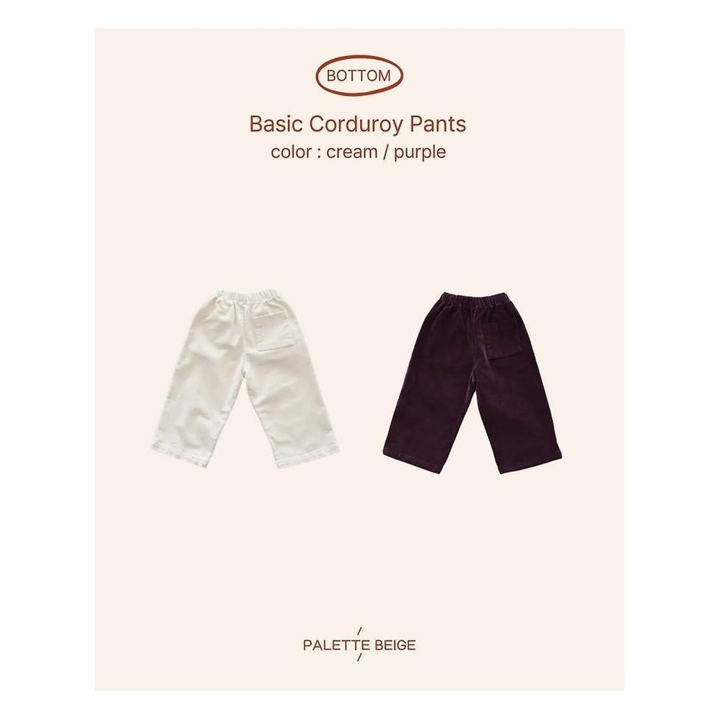 PALETTE BEIGE ベーシックコーデュロイパンツ