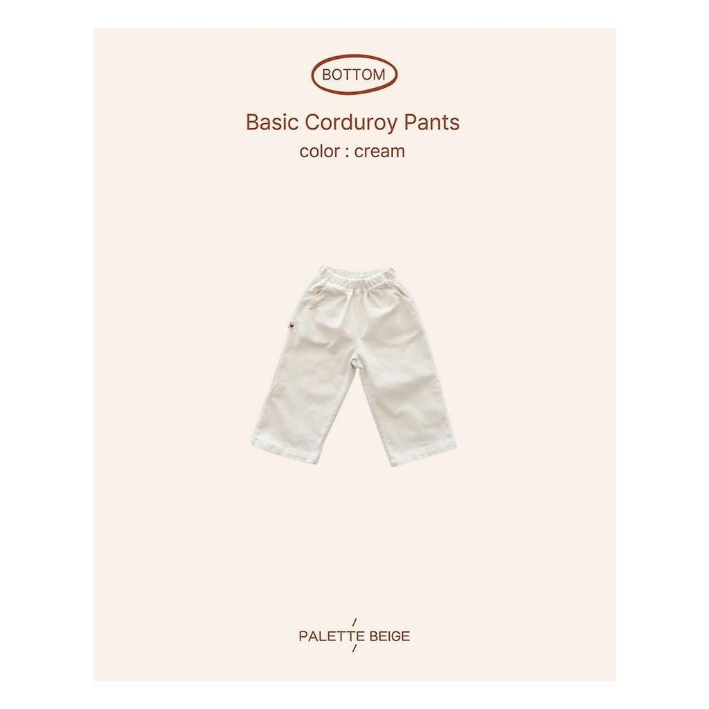 PALETTE BEIGE ベーシックコーデュロイパンツ