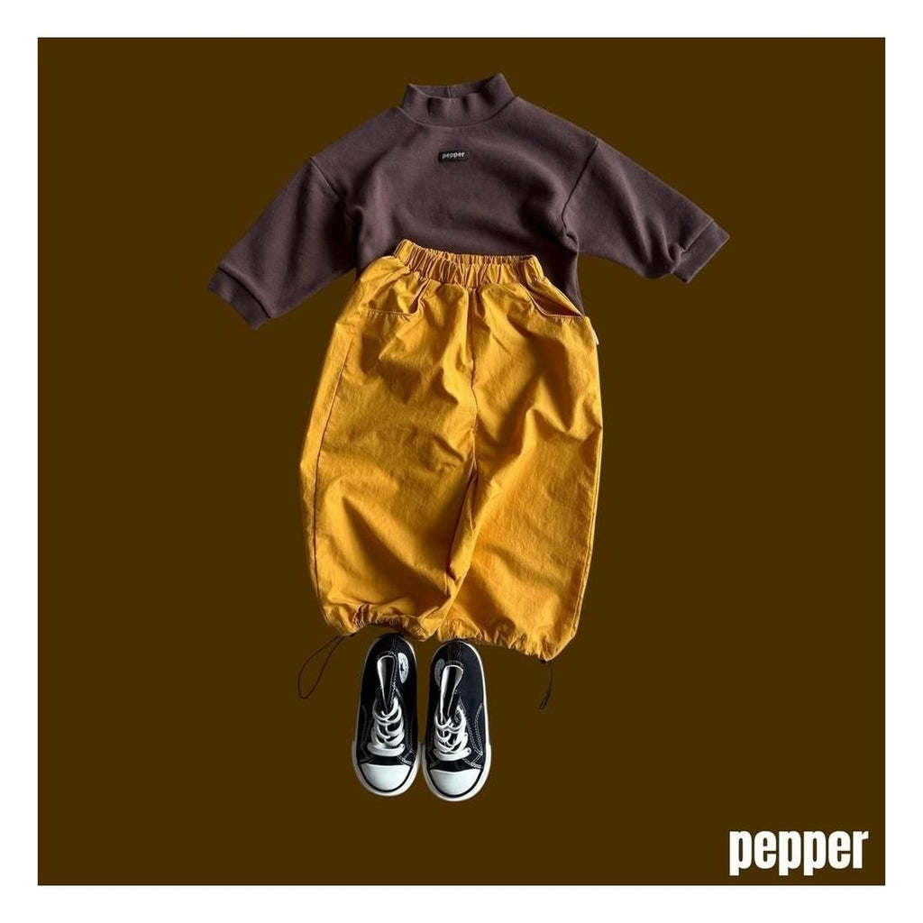 PEPPER みかん柄ハーフタートルネック