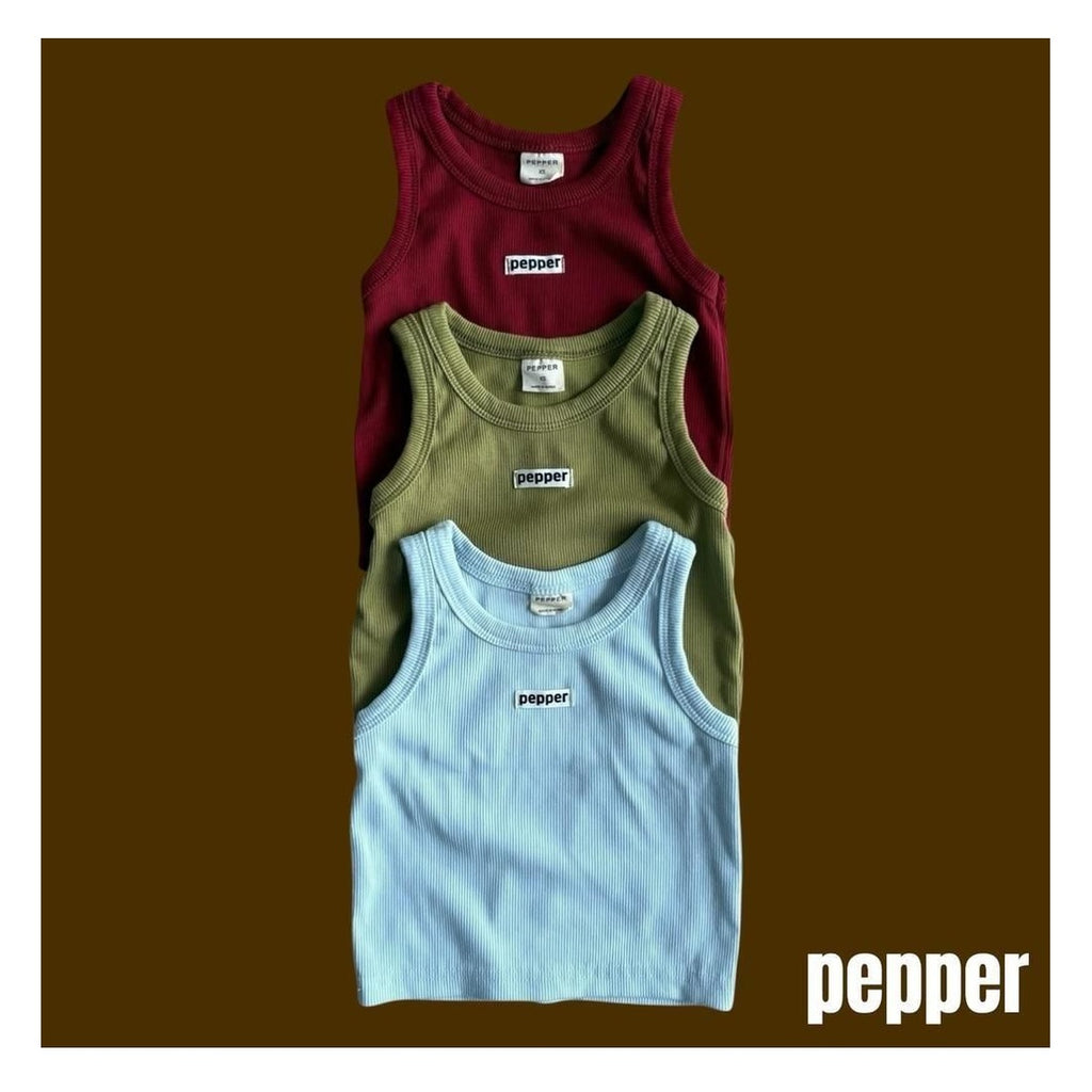 PEPPER リブレイヤードタンクトップ