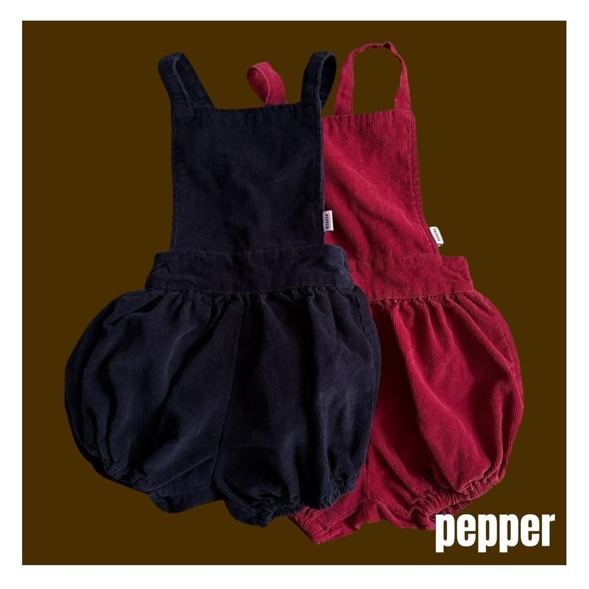 PEPPER コーデュロイショートオーバーオール