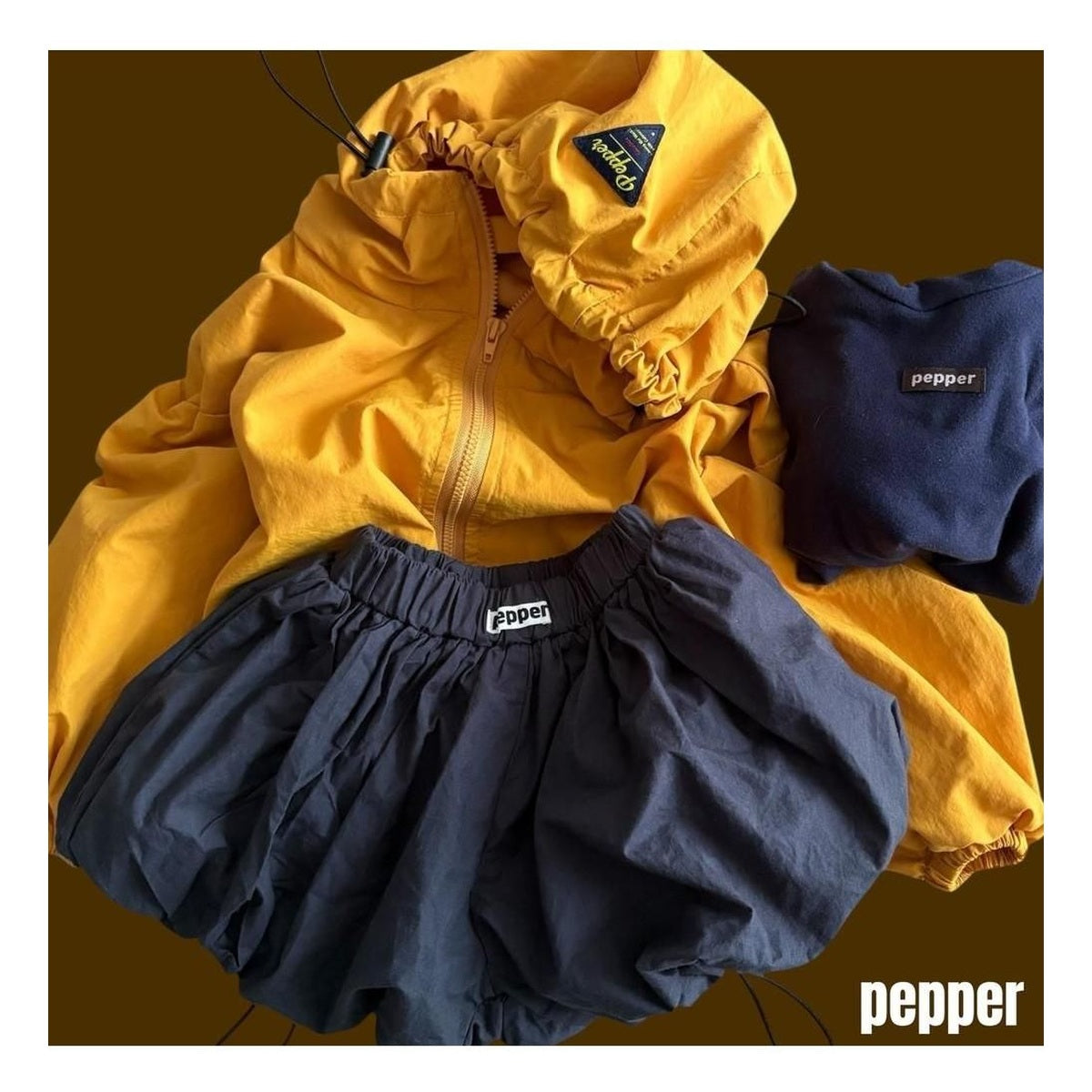 PEPPER フード付き抹茶パーカー