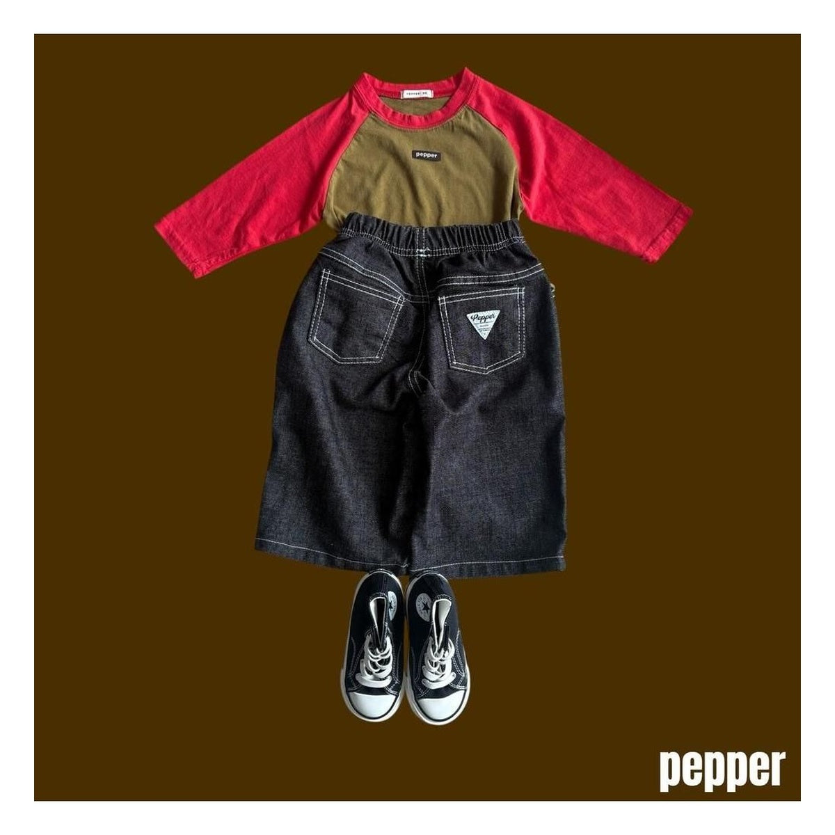 PEPPER ノンフェードデニムパンツ