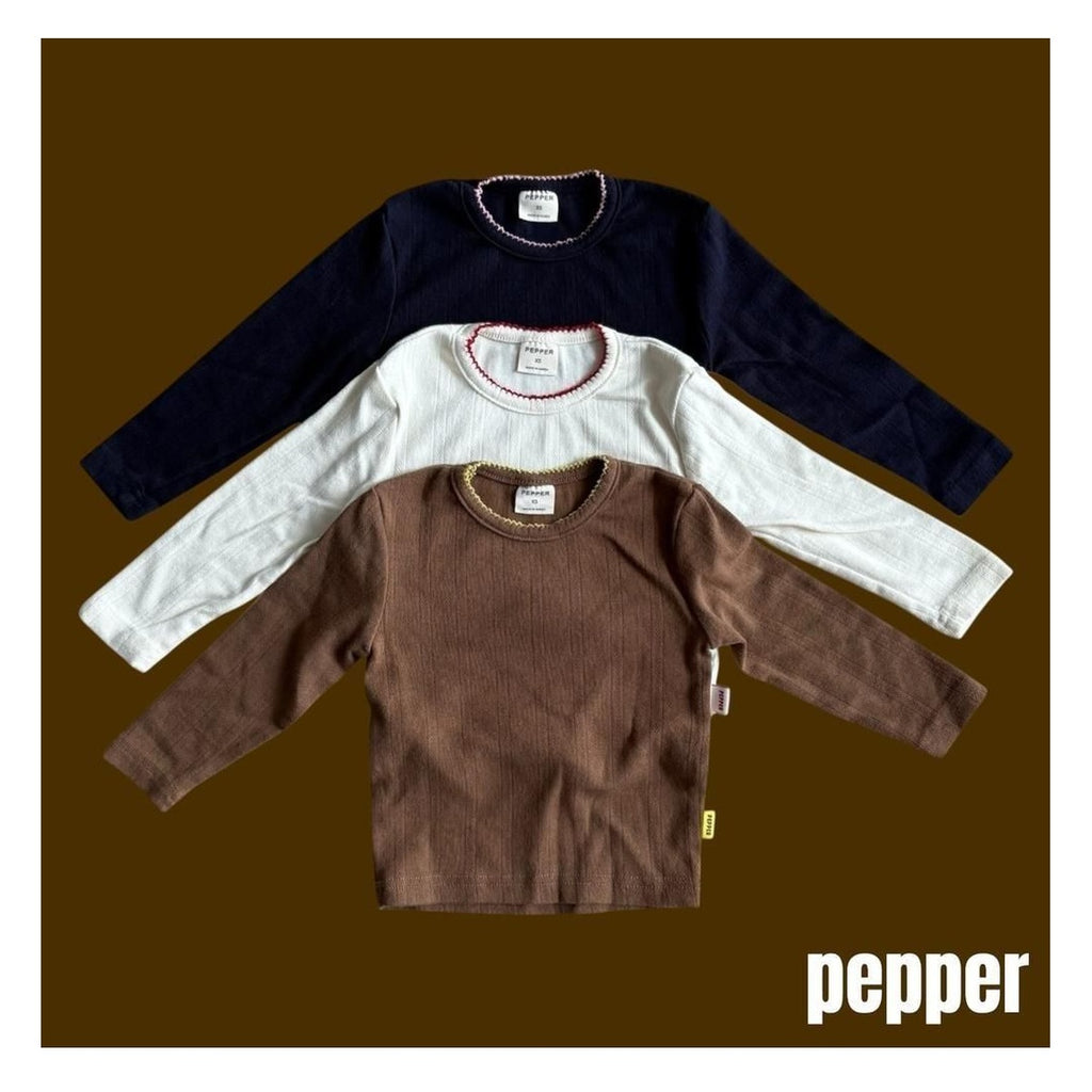 PEPPER ピンコートアイレットTシャツ