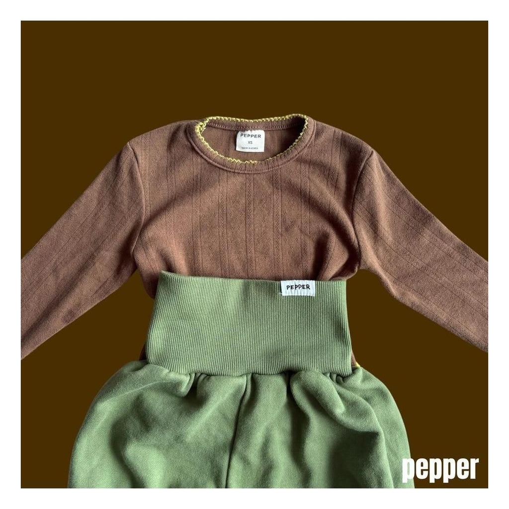 PEPPER ピンコートアイレットTシャツ