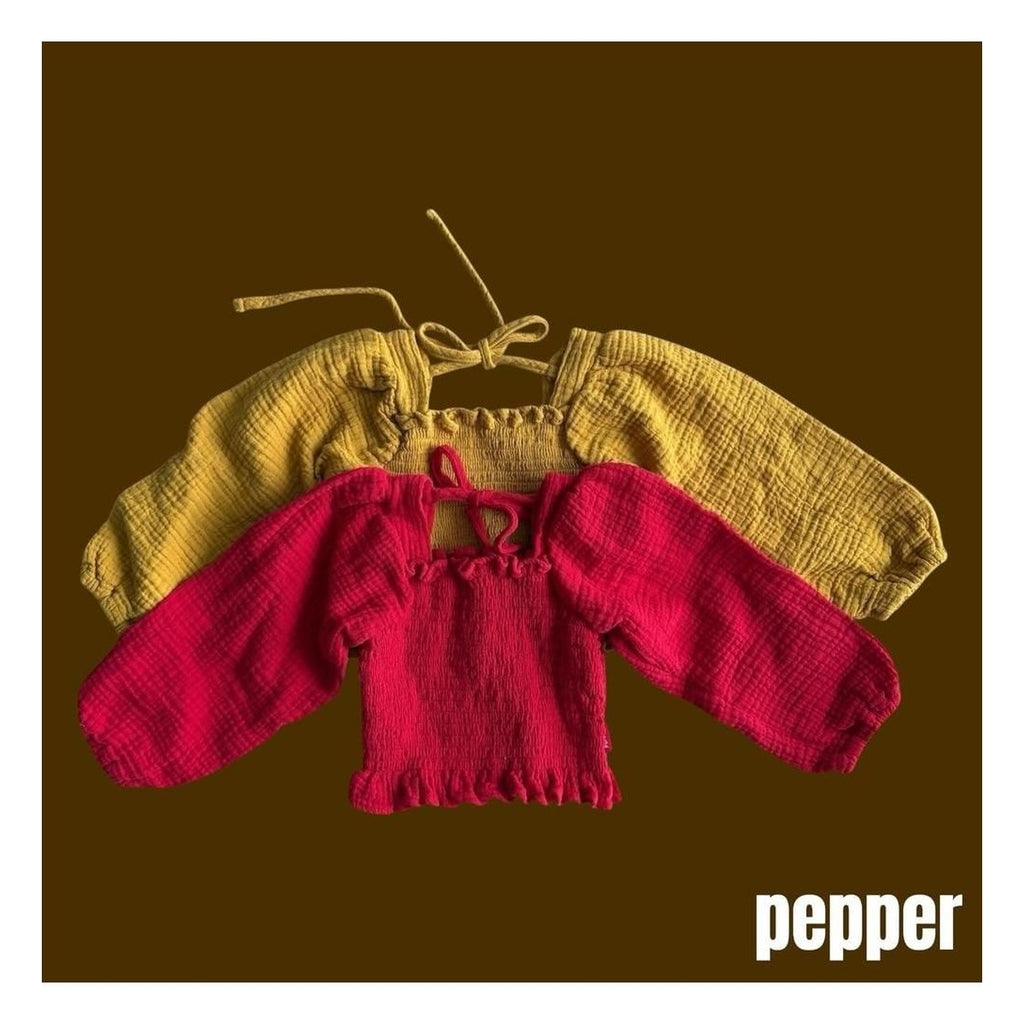 PEPPER スモークブラウス