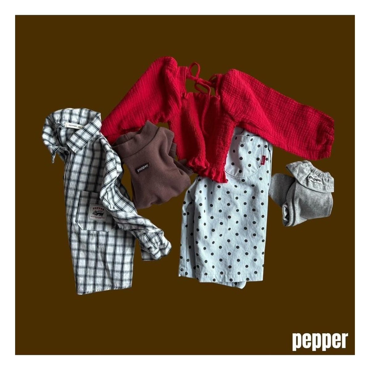 PEPPER スモークブラウス