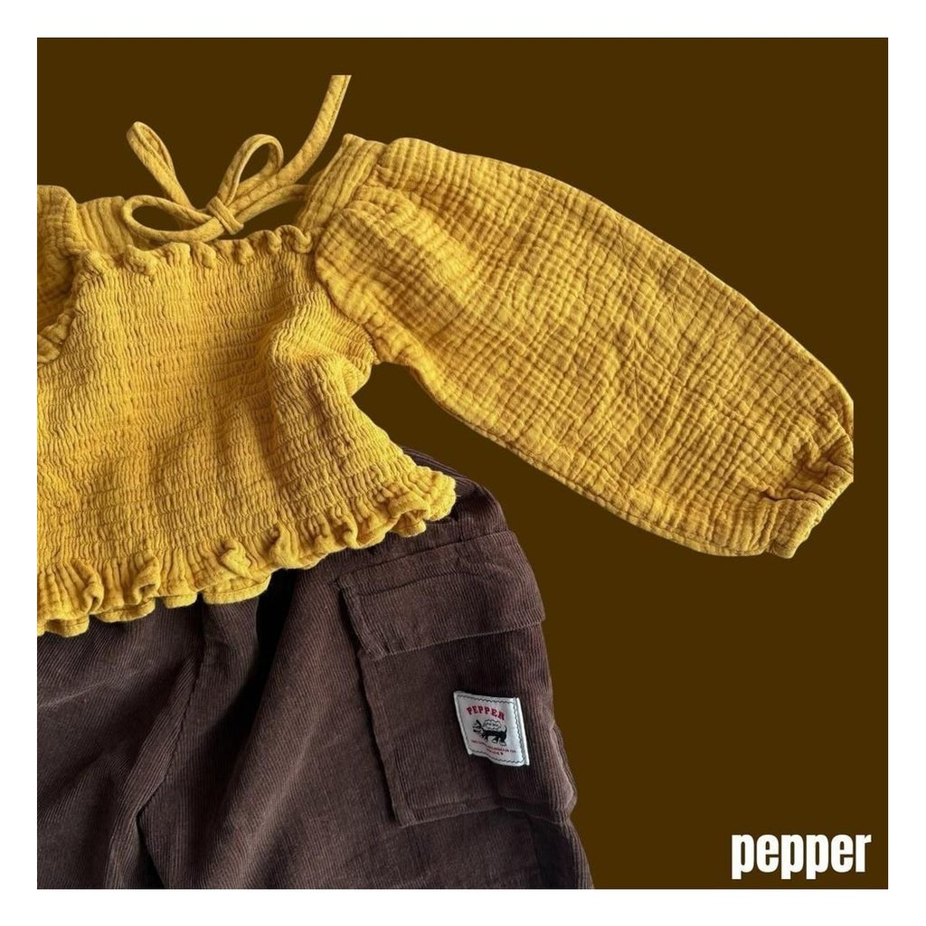 PEPPER スモークブラウス