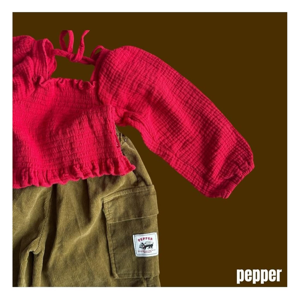 PEPPER スモークブラウス