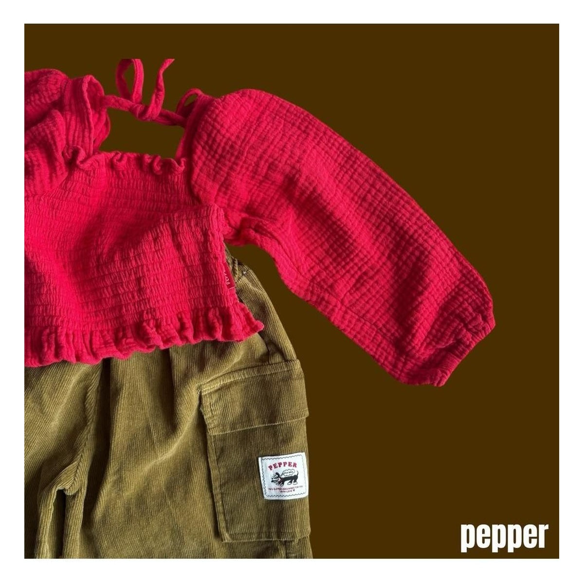 PEPPER スモークブラウス