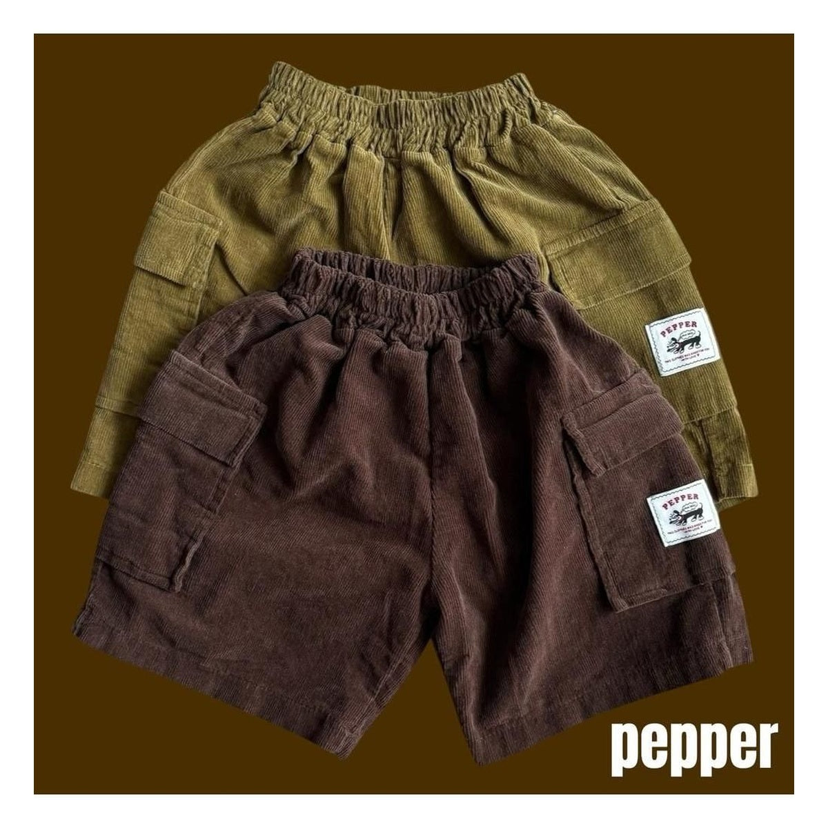 PEPPER ココボールコーデュロイバミューダパンツ