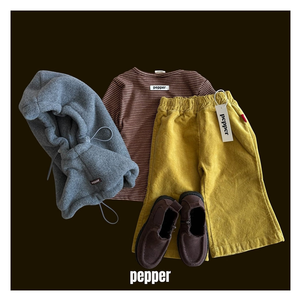 PEPPER キャメルベルベットパンツ