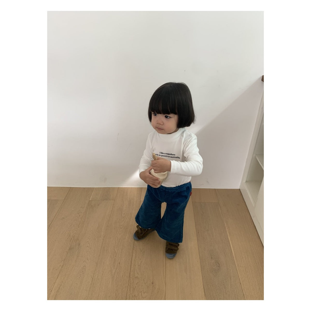 PEPPER キャメルベルベットパンツ