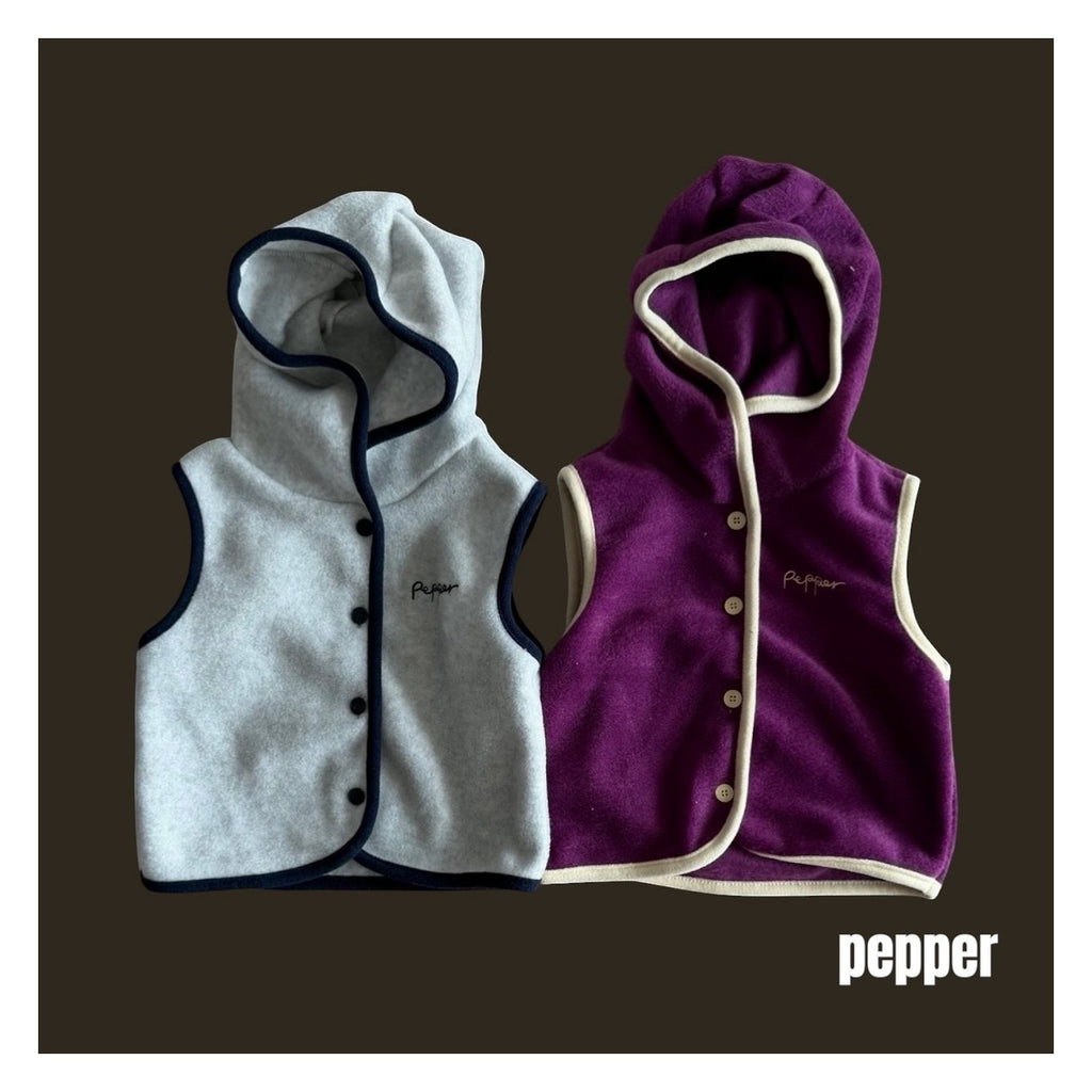 PEPPER フリースパーカーベスト