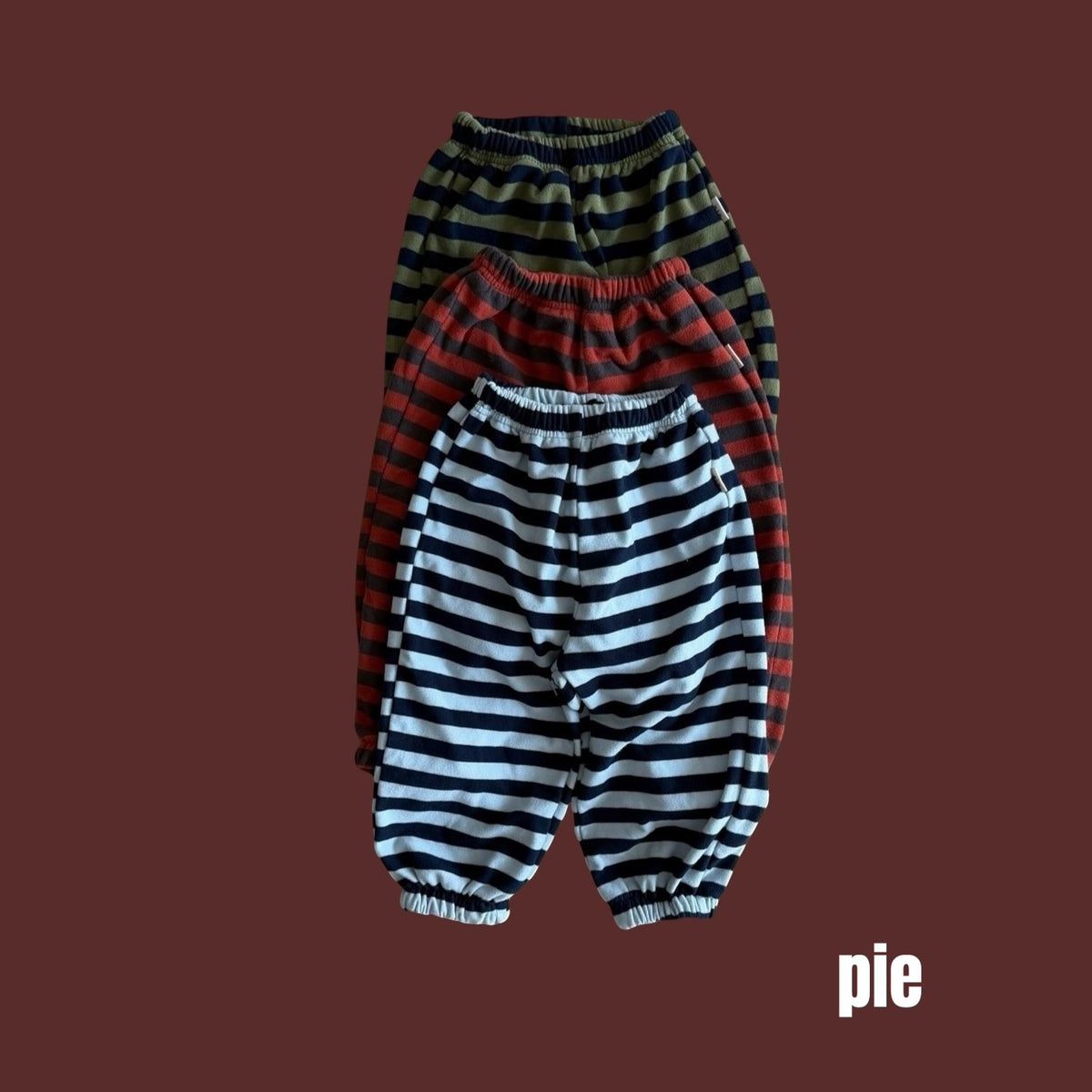 PIE にんじんボーダージョガーパンツ