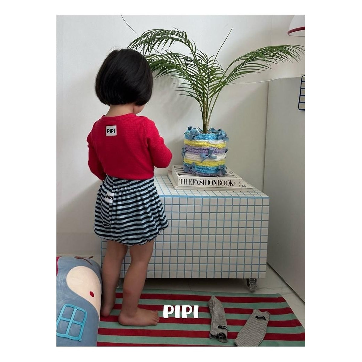 PIPI ボーダーパンプキンパンツ