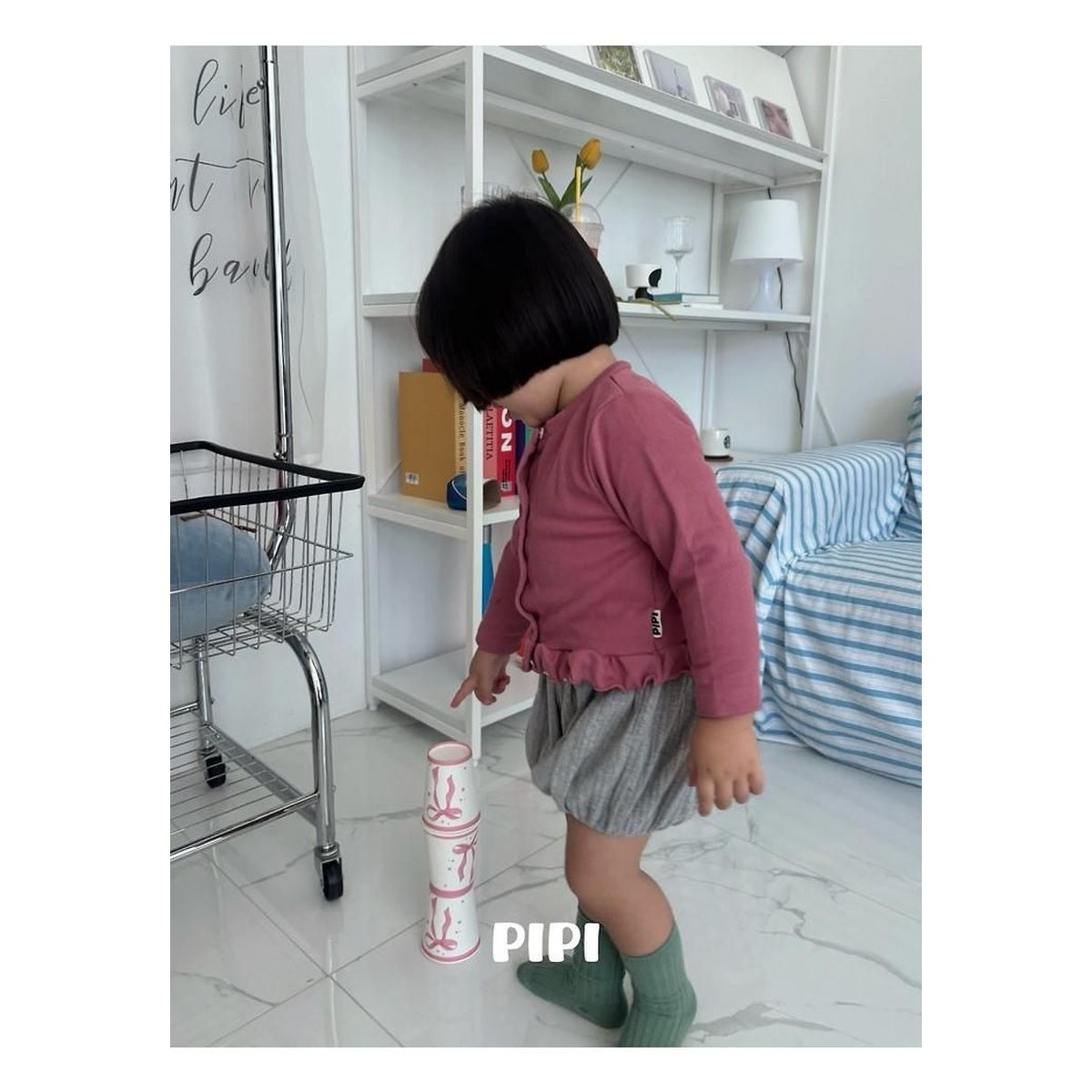 PIPI フリルカーディガン