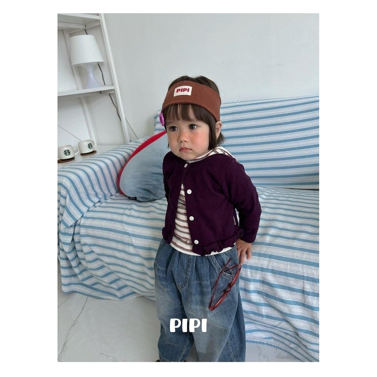 PIPI ウエストゴムデニムパンツ