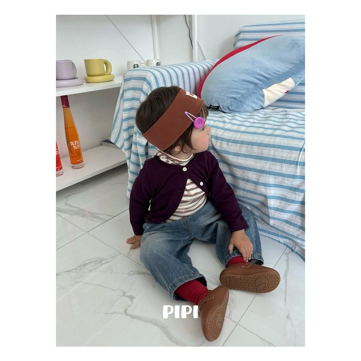 PIPI ウエストゴムデニムパンツ