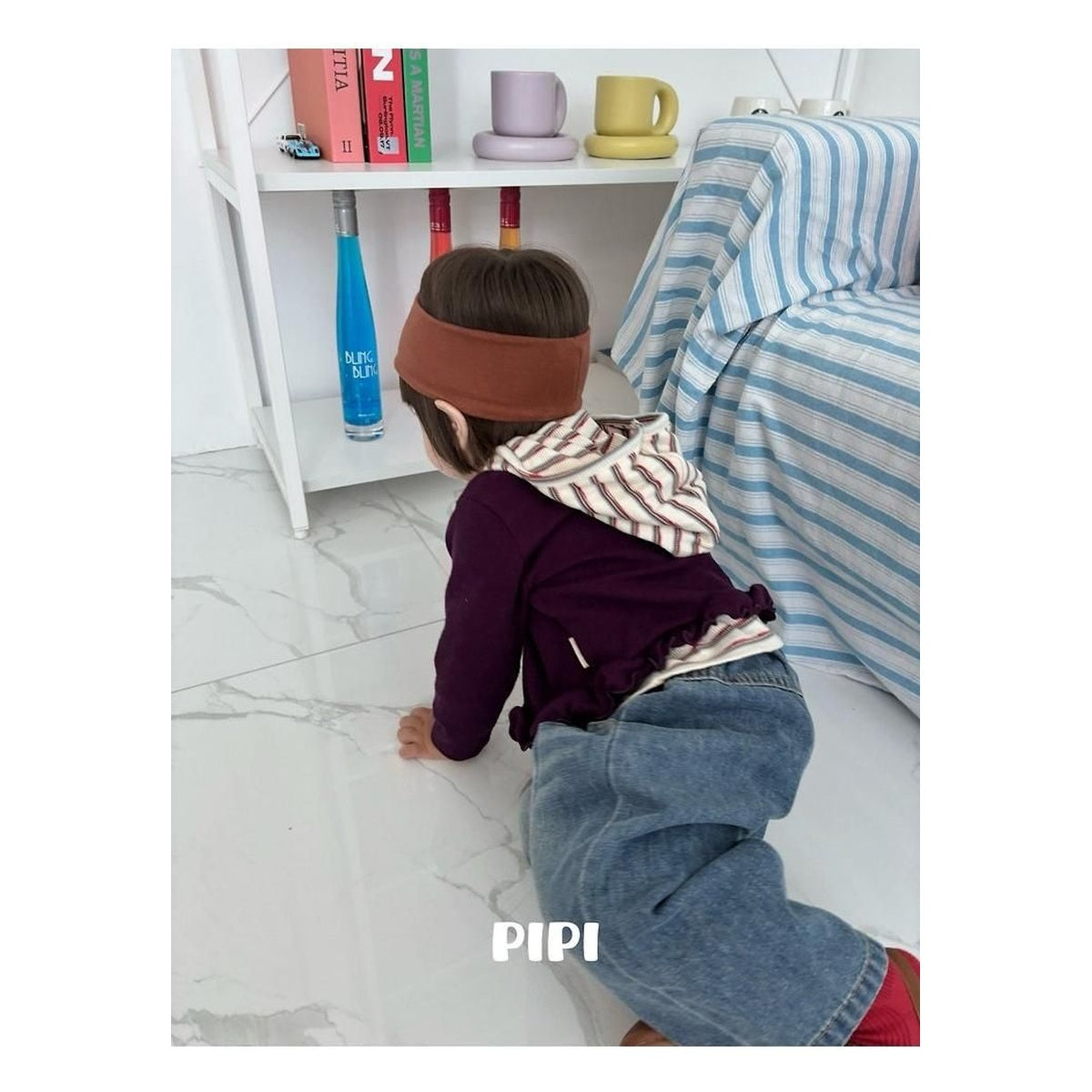 PIPI ウエストゴムデニムパンツ