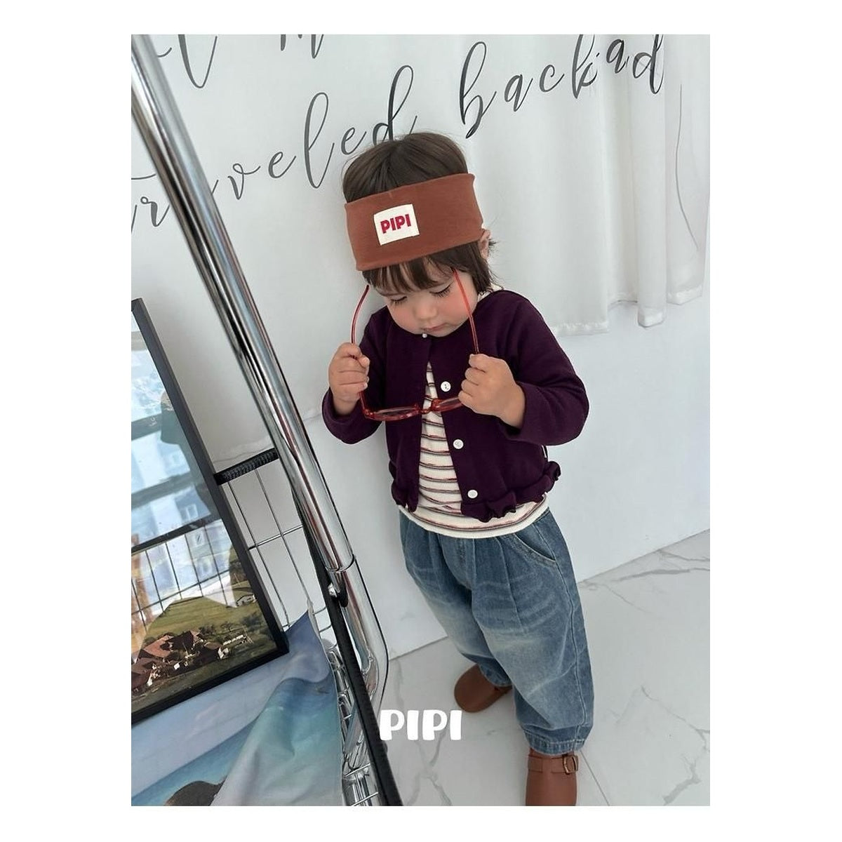 PIPI ウエストゴムデニムパンツ