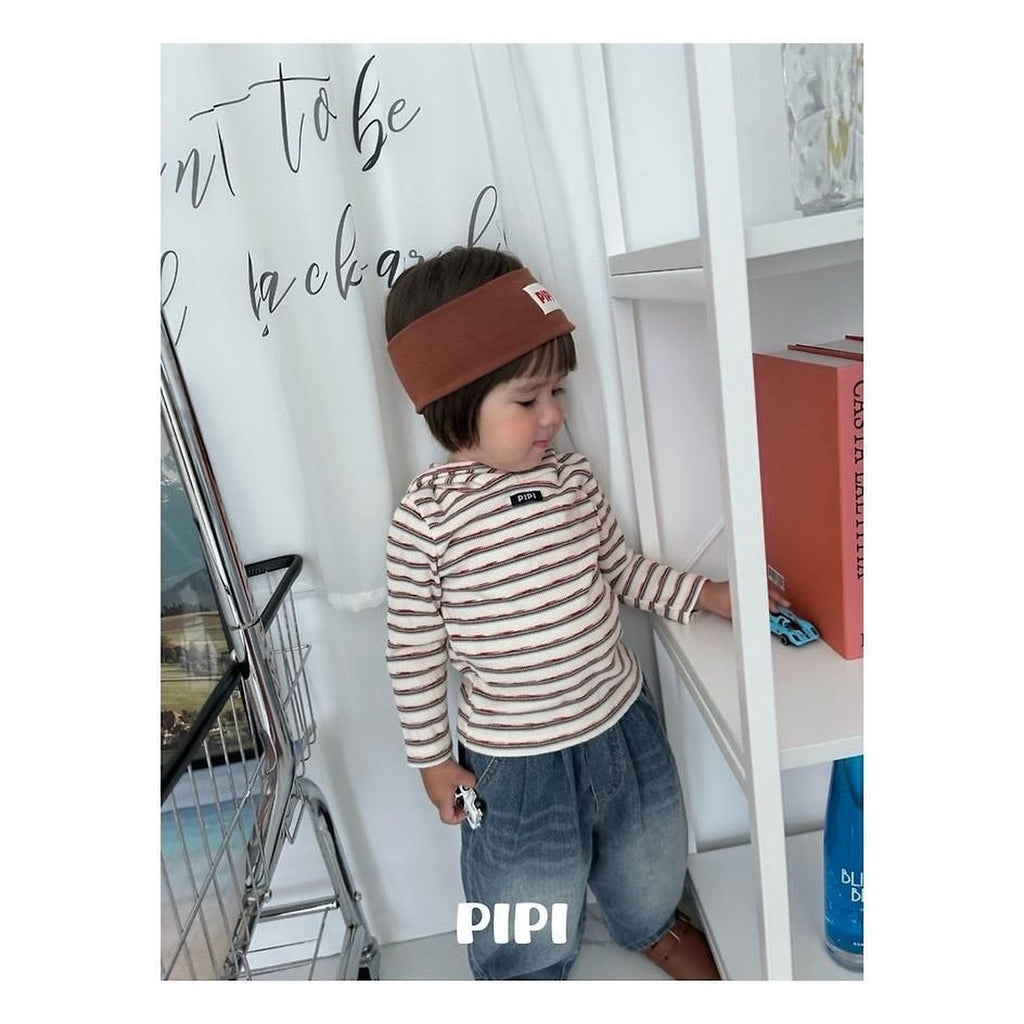 PIPI ウエストゴムデニムパンツ