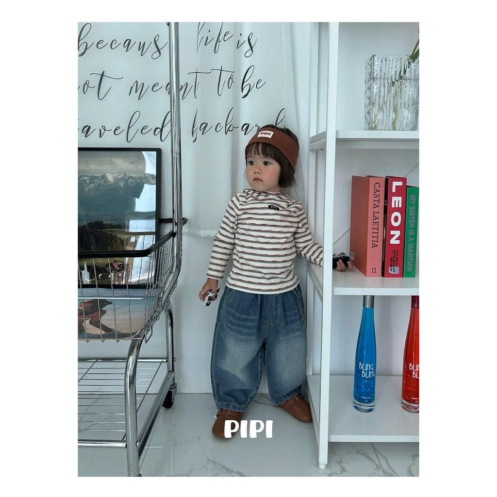 PIPI ウエストゴムデニムパンツ