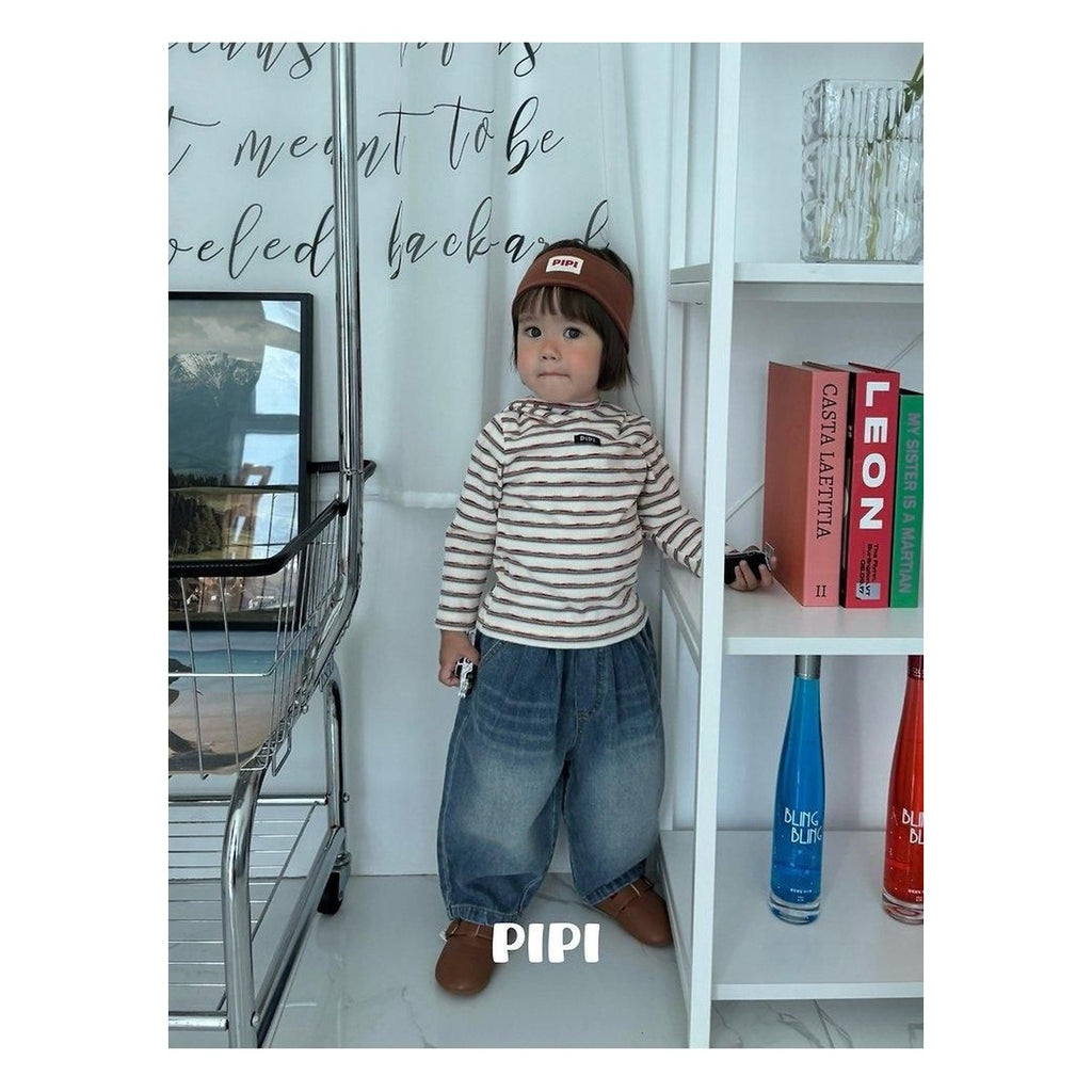 PIPI ウエストゴムデニムパンツ