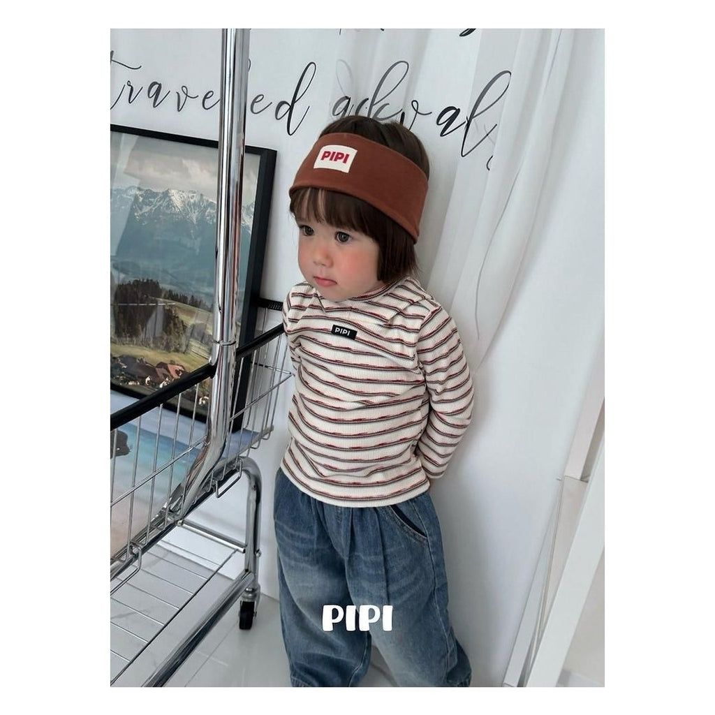 PIPI ウエストゴムデニムパンツ