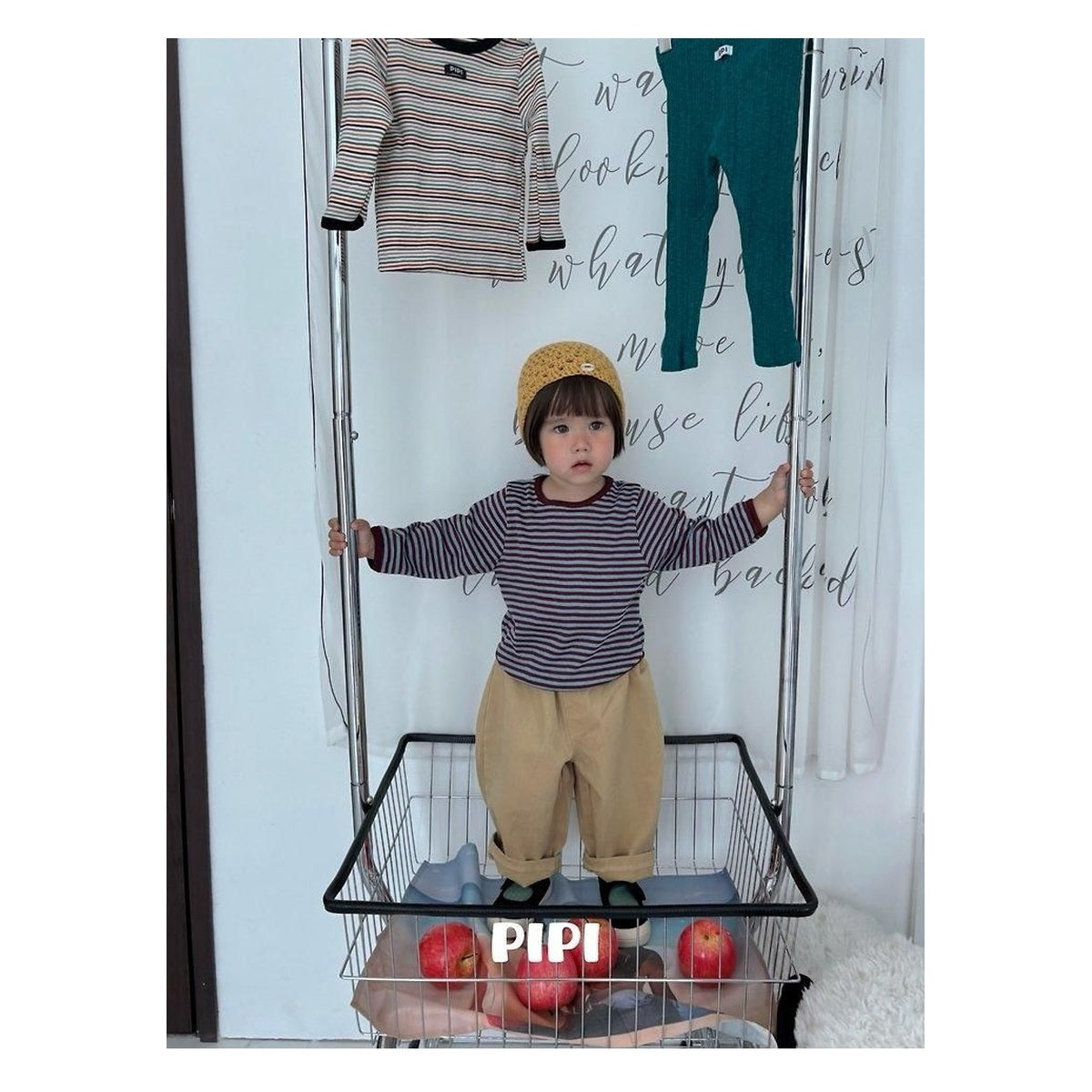 PIPI ボーダーラップTシャツ