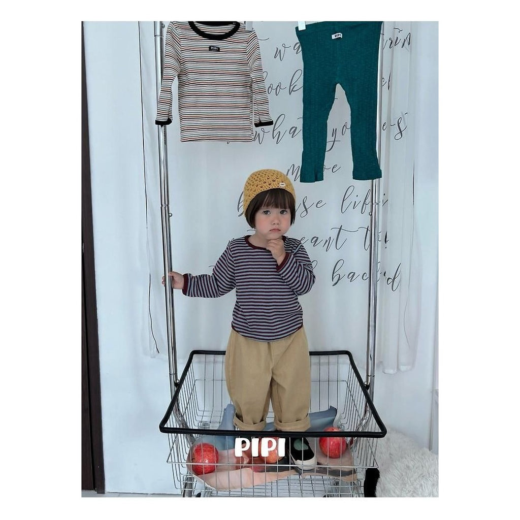 PIPI ボーダーラップTシャツ