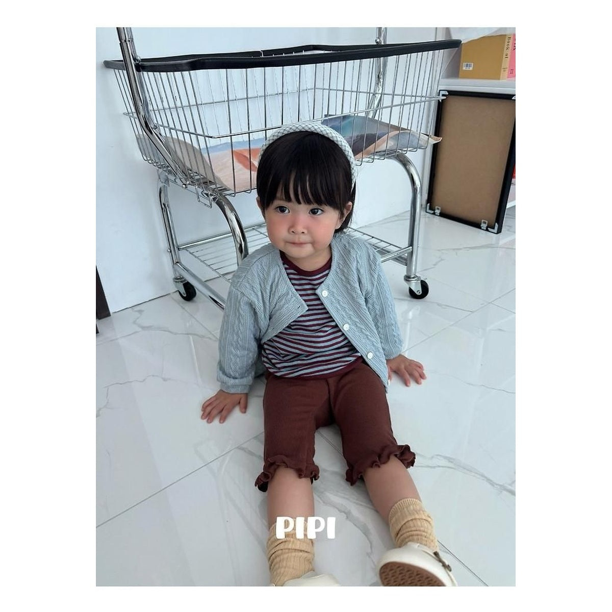 PIPI ボーダーラップTシャツ