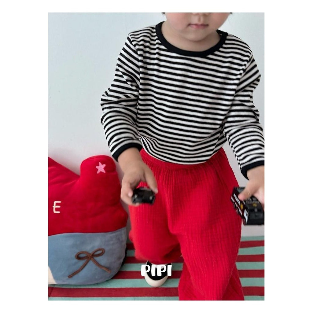 PIPI ボーダーラップTシャツ