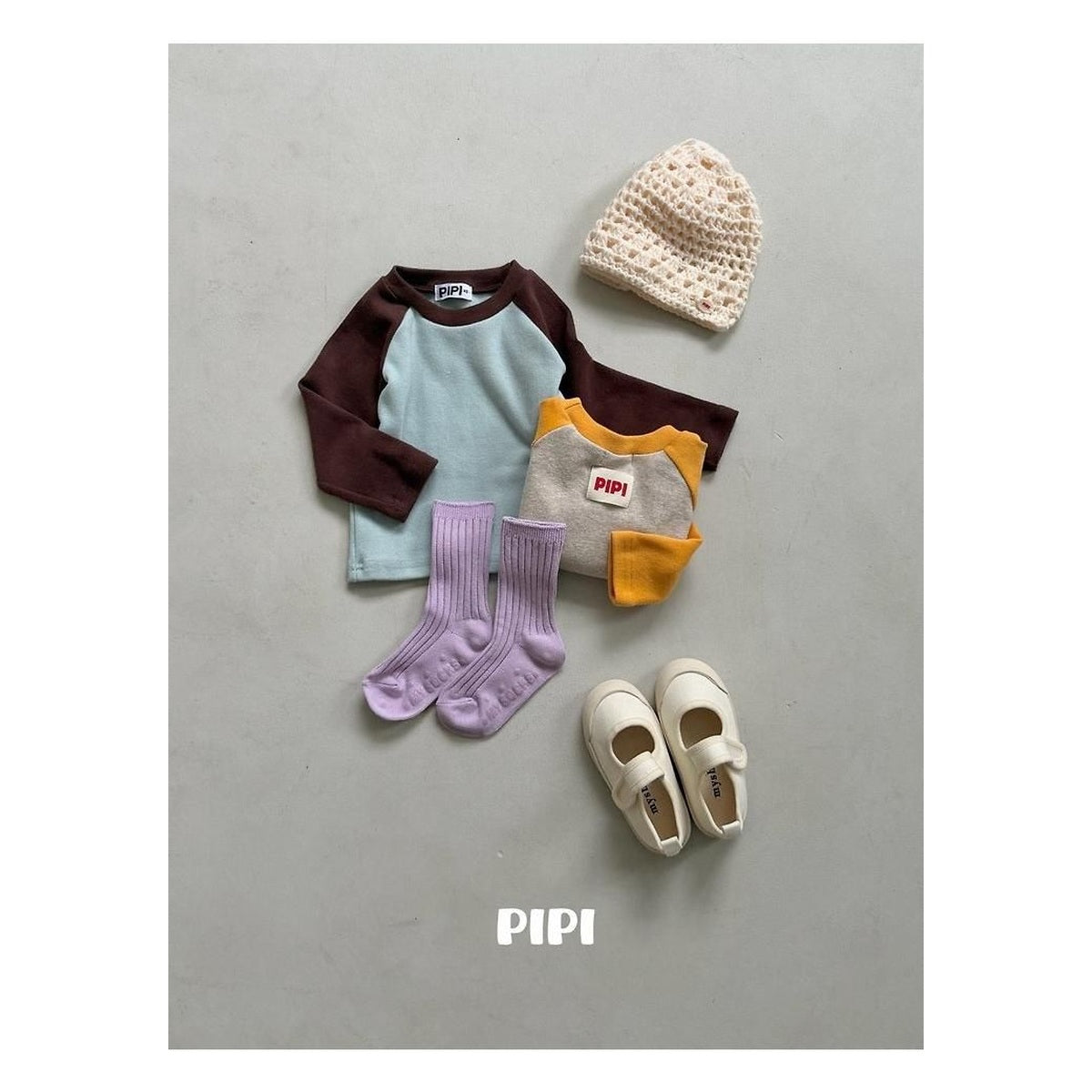 PIPI ナグラン配色Tシャツ