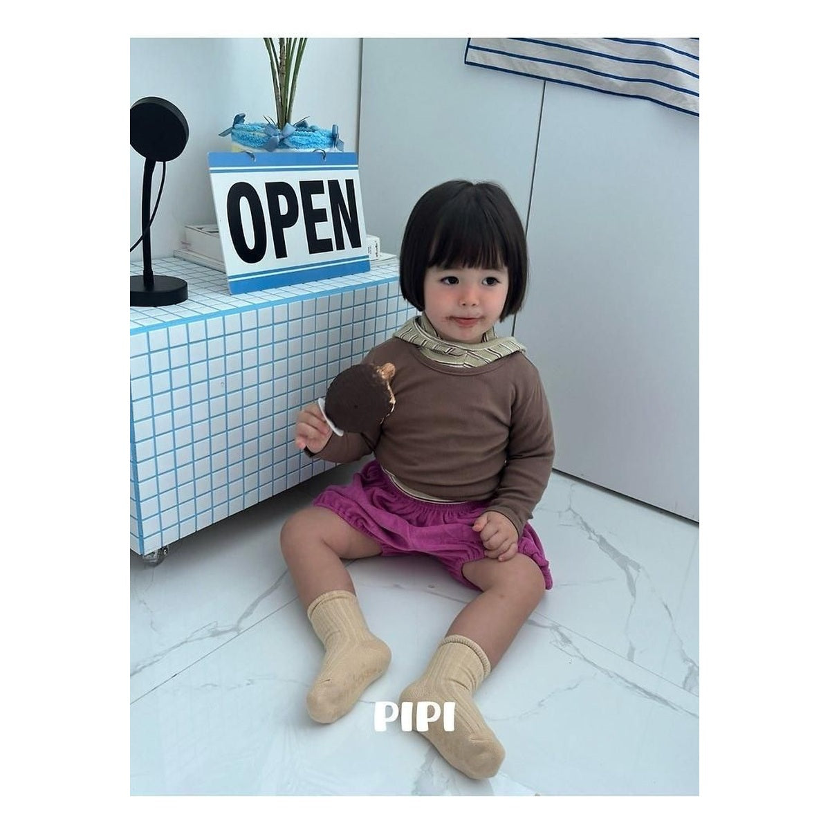 PIPI リブTシャツ
