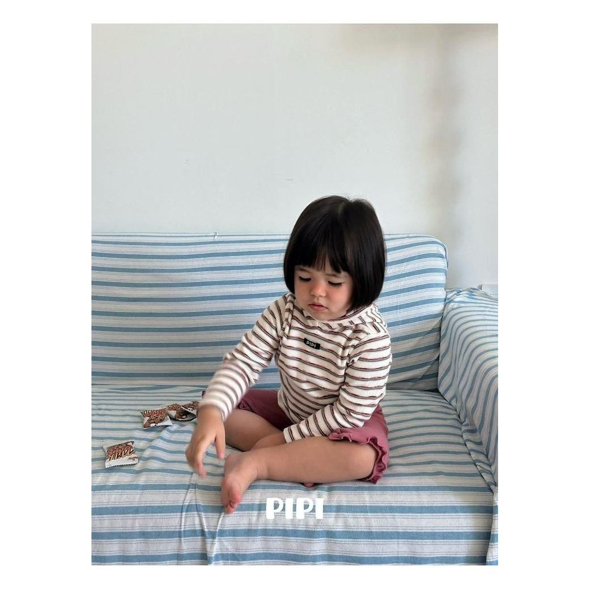 PIPI フリル8分丈パンツ