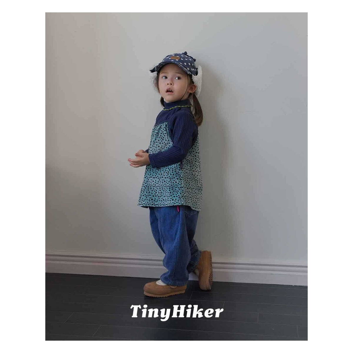 Tiny Hiker ドット耳付きキャップ FREE
