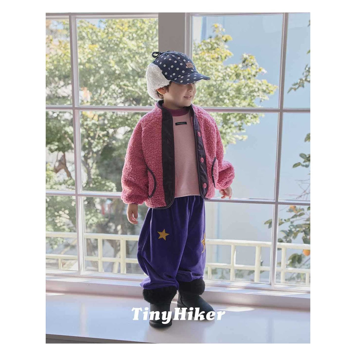 Tiny Hiker ドット耳付きキャップ FREE