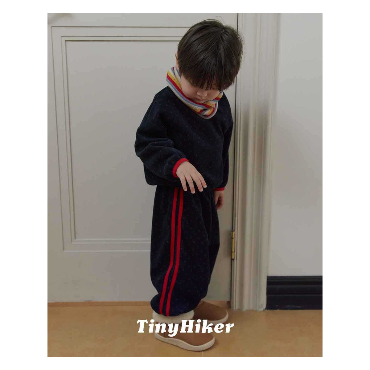 Tiny Hiker プチドットフリースパンツ