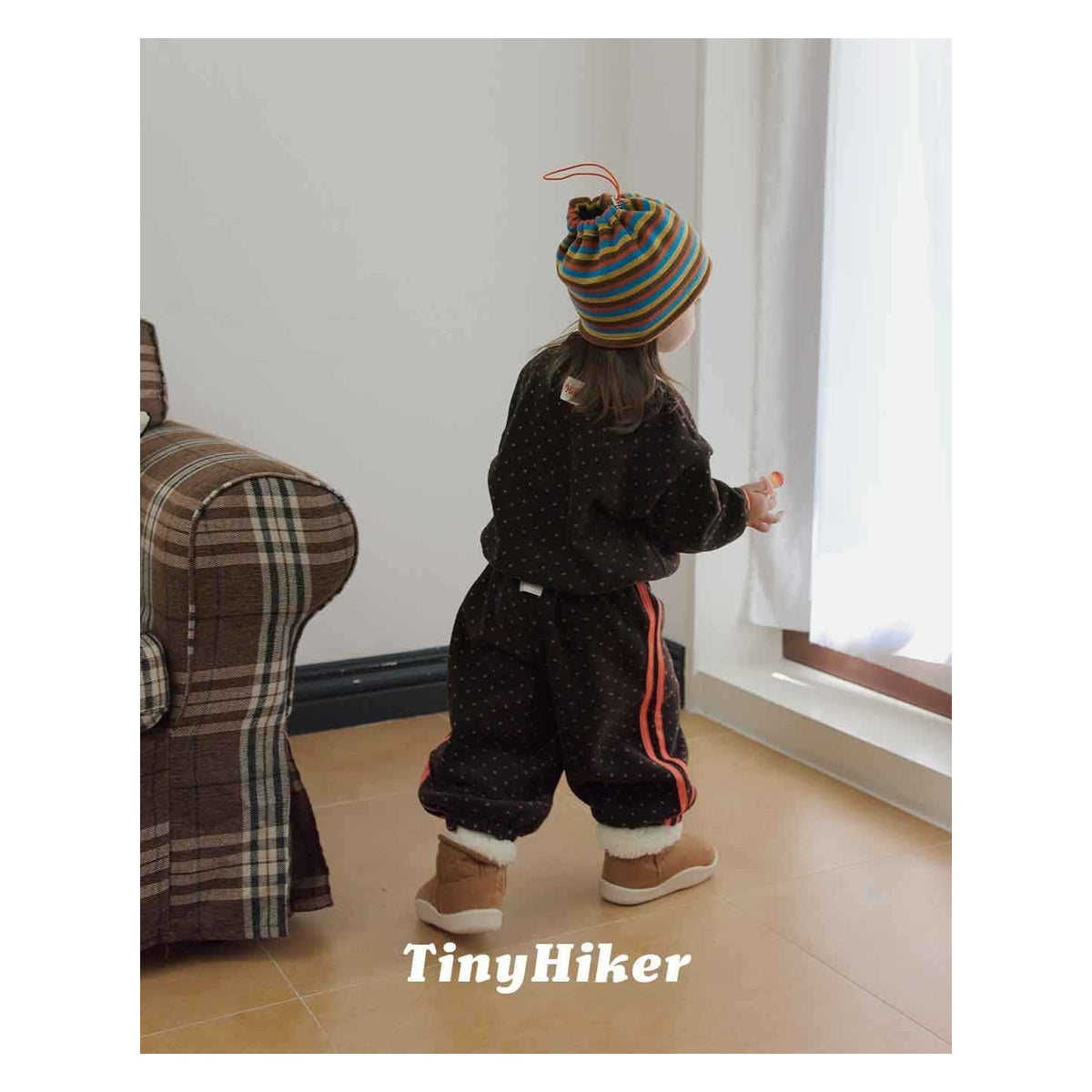 Tiny Hiker プチドットフリースパンツ
